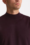 Lupetto in lana rasata borgogna uomo Hosio - 5