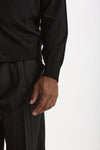 Cardigan in lana rasata nero uomo Hosio - 6