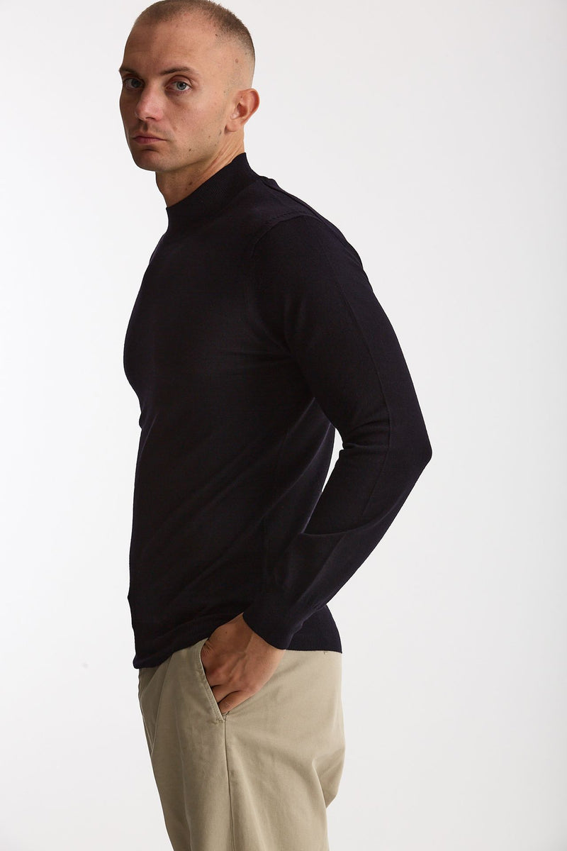 Lupetto in lana rasata blu uomo Hosio - 2