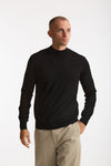 Lupetto in lana rasata nero uomo Hosio - 1