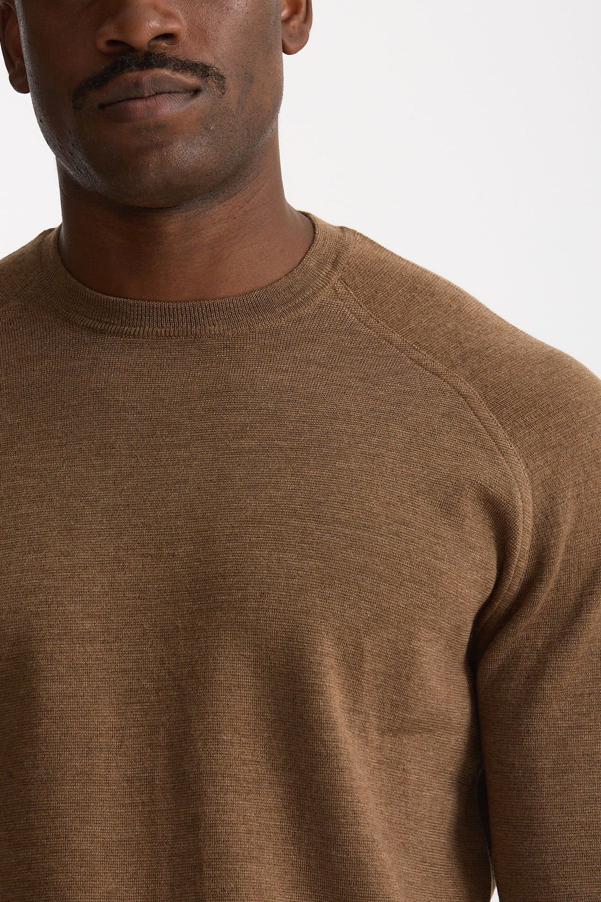 Maglia girocollo in lana cammello uomo Hosio - 5