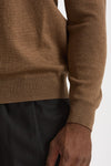 Maglia girocollo in lana cammello uomo Hosio - 6