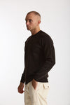Maglia girocollo in lana marrone uomo Hosio - 2