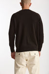 Maglia girocollo in lana marrone uomo Hosio - 3