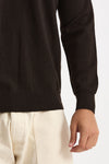 Maglia girocollo in lana marrone uomo Hosio - 6