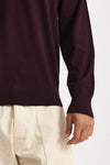 Maglia in lana rasata bordeaux uomo Hosio - 6