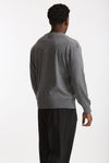 Maglia in lana rasata grigio uomo Hosio - 3