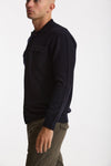 Maglia in lana supergeelong blu uomo Hosio - 2