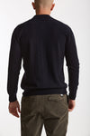 Maglia in lana supergeelong blu uomo Hosio - 3