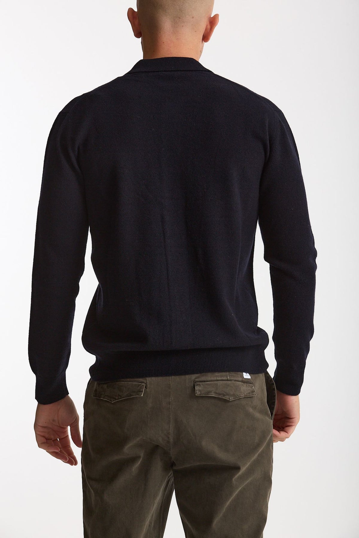Maglia in lana supergeelong blu uomo Hosio - 3