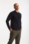 Maglia in lana supergeelong blu uomo Hosio - 4