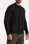 Cardigan in lana supergeelong nero uomo Hosio - 1