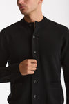 Cardigan in lana supergeelong nero uomo Hosio - 5