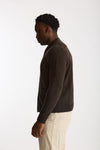 Cardigan in lana supergeelong marrone uomo Hosio - 1