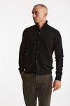 Cardigan in lana nero uomo Hosio - 1