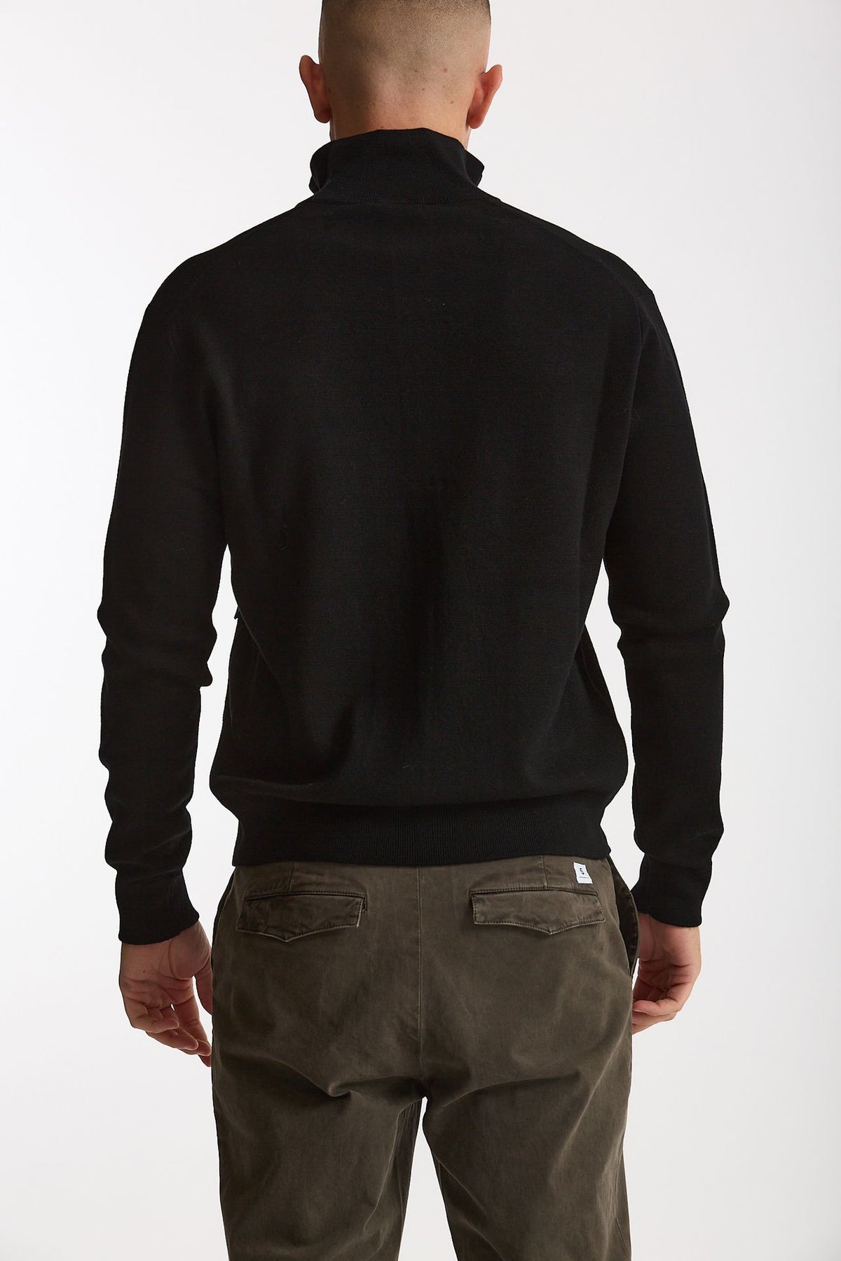 Cardigan in lana nero uomo Hosio - 3