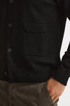 Cardigan in lana nero uomo Hosio - 6