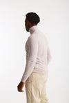 Dolcevita in lana rasata rosa chiaro uomo Hosio - 3