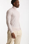 Dolcevita in lana rasata rosa chiaro uomo Hosio - 2