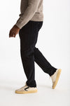 Pantalone in velluto di cotone stretch blu uomo Incotex - 3