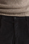 Pantalone in velluto di cotone stretch blu uomo Incotex - 5