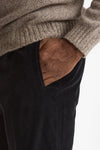Pantalone in velluto di cotone stretch blu uomo Incotex - 6