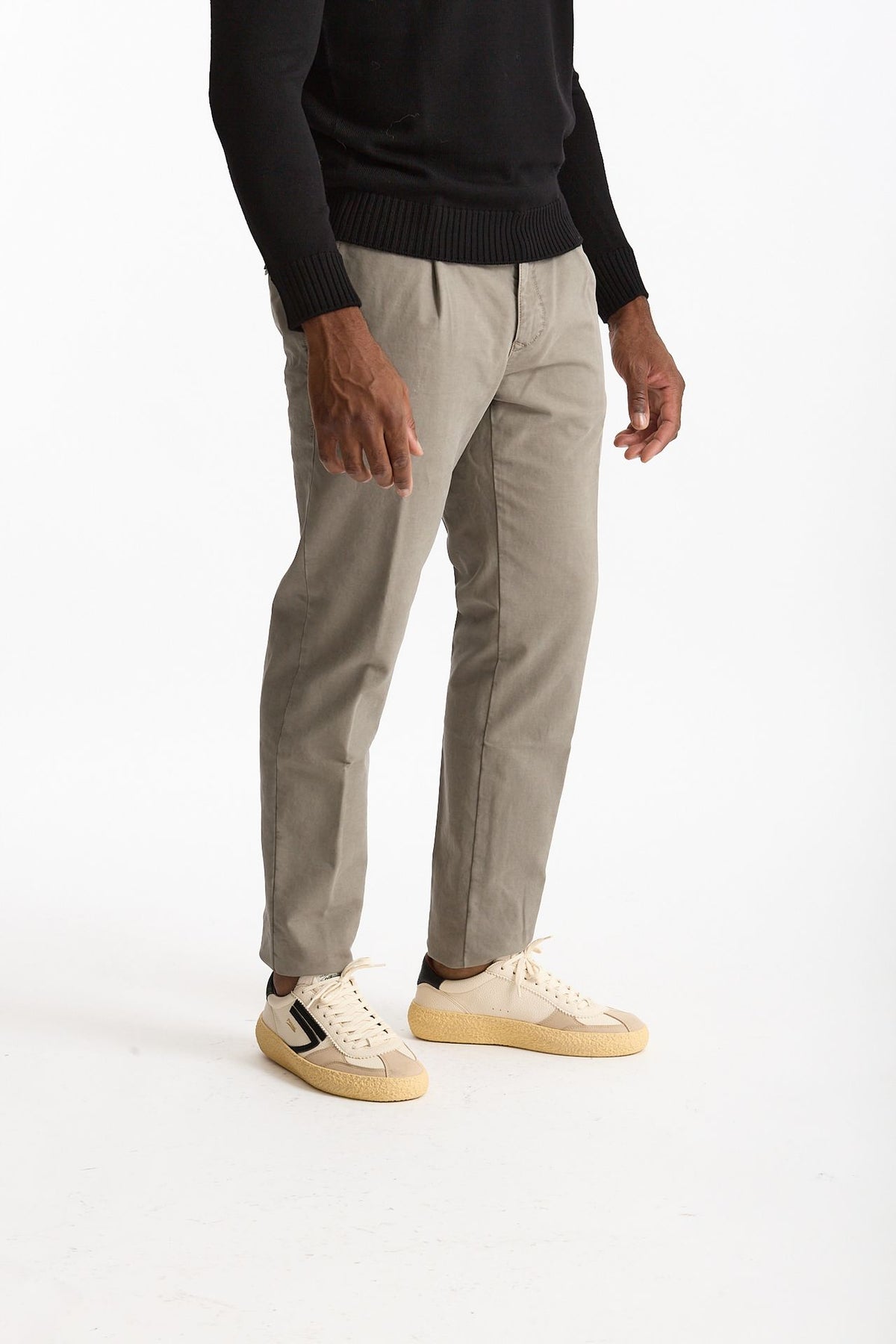 Pantalone cotone stretch microlavorato grigio uomo Incotex - 4