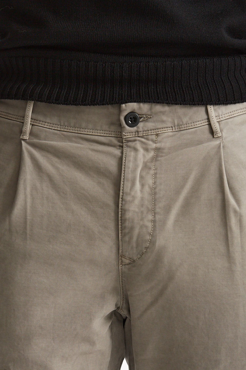 Pantalone cotone stretch microlavorato grigio uomo Incotex - 5