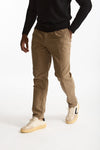 Pantalone cotone stretch microlavorato cammello uomo Incotex - 2
