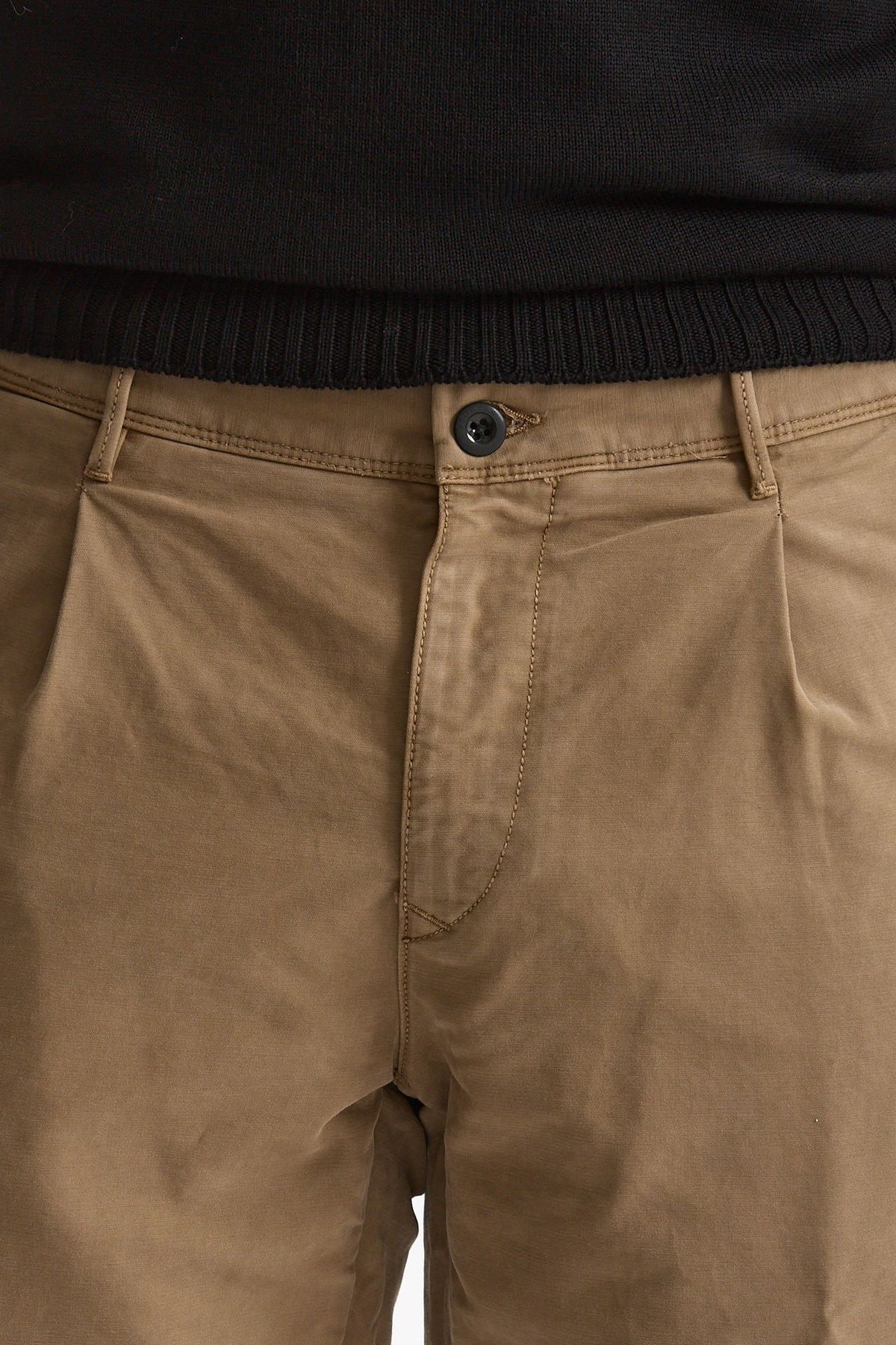 Pantalone cotone stretch microlavorato cammello uomo Incotex - 5