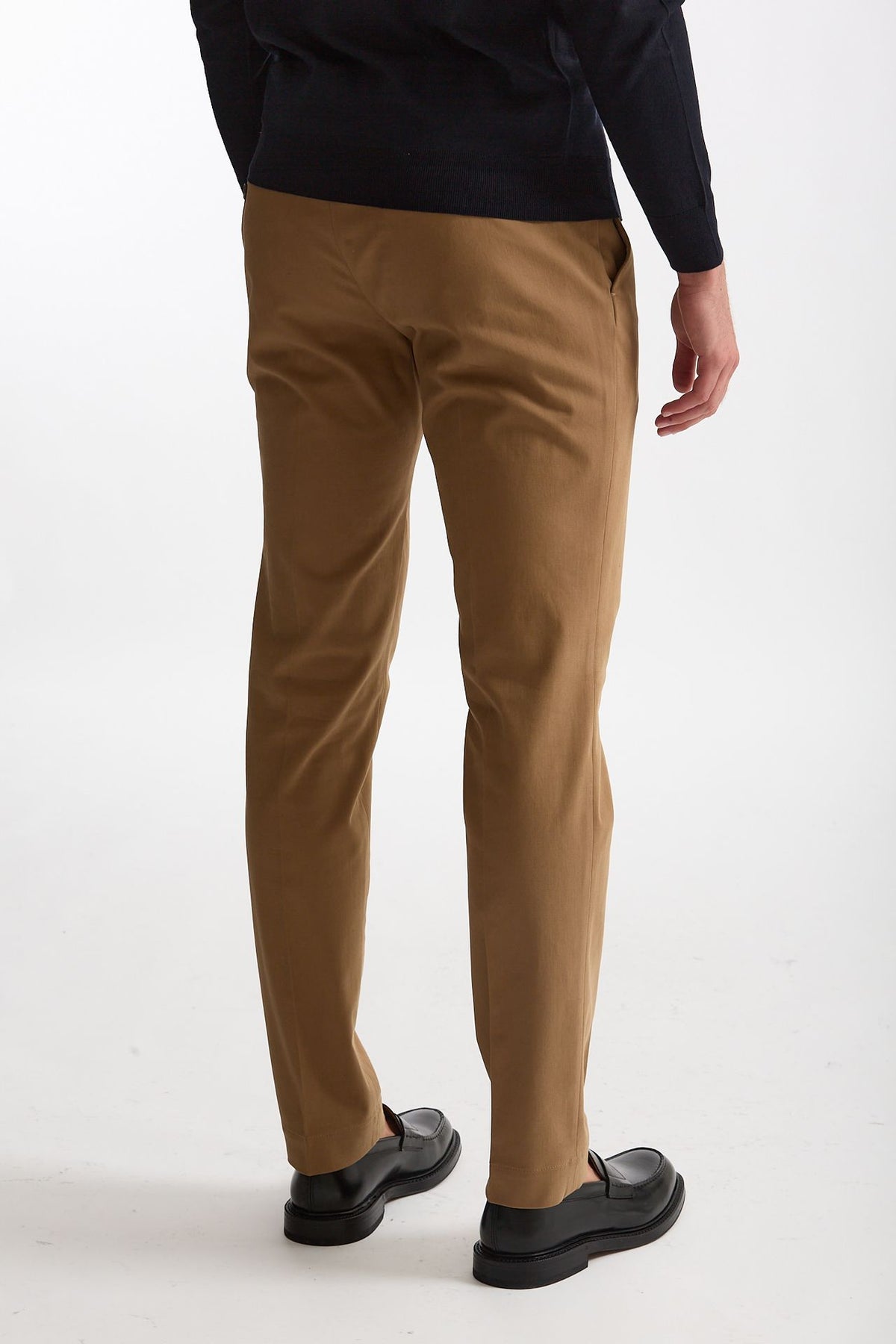 Pantalone cotone stretch cammello uomo Incotex - 4