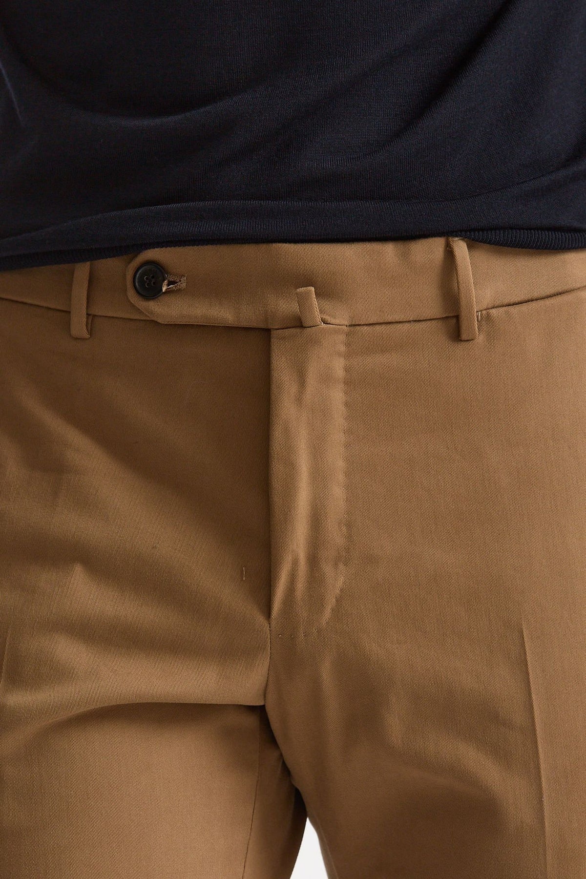 Pantalone cotone stretch cammello uomo Incotex - 5