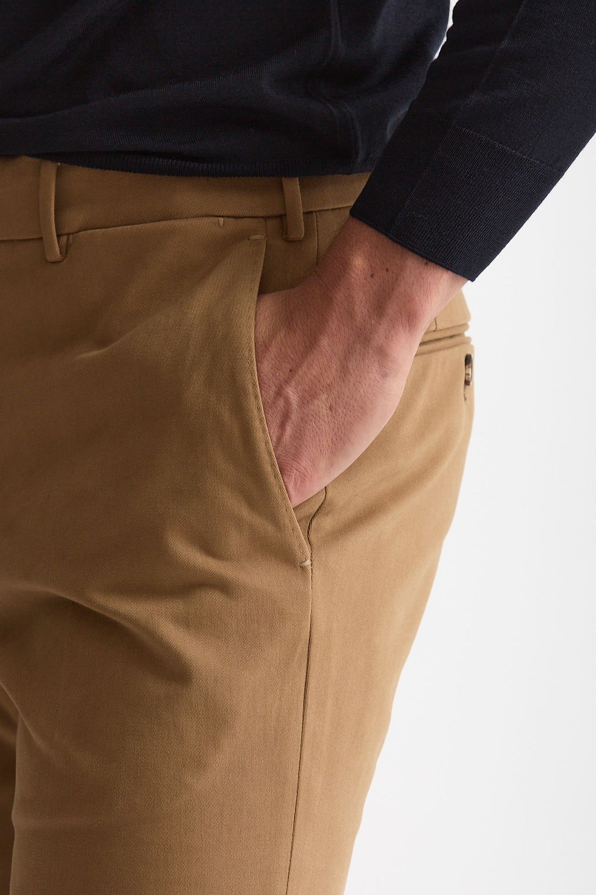 Pantalone cotone stretch cammello uomo Incotex - 6