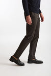 Pantalone cotone stretch marrone uomo Incotex - 4