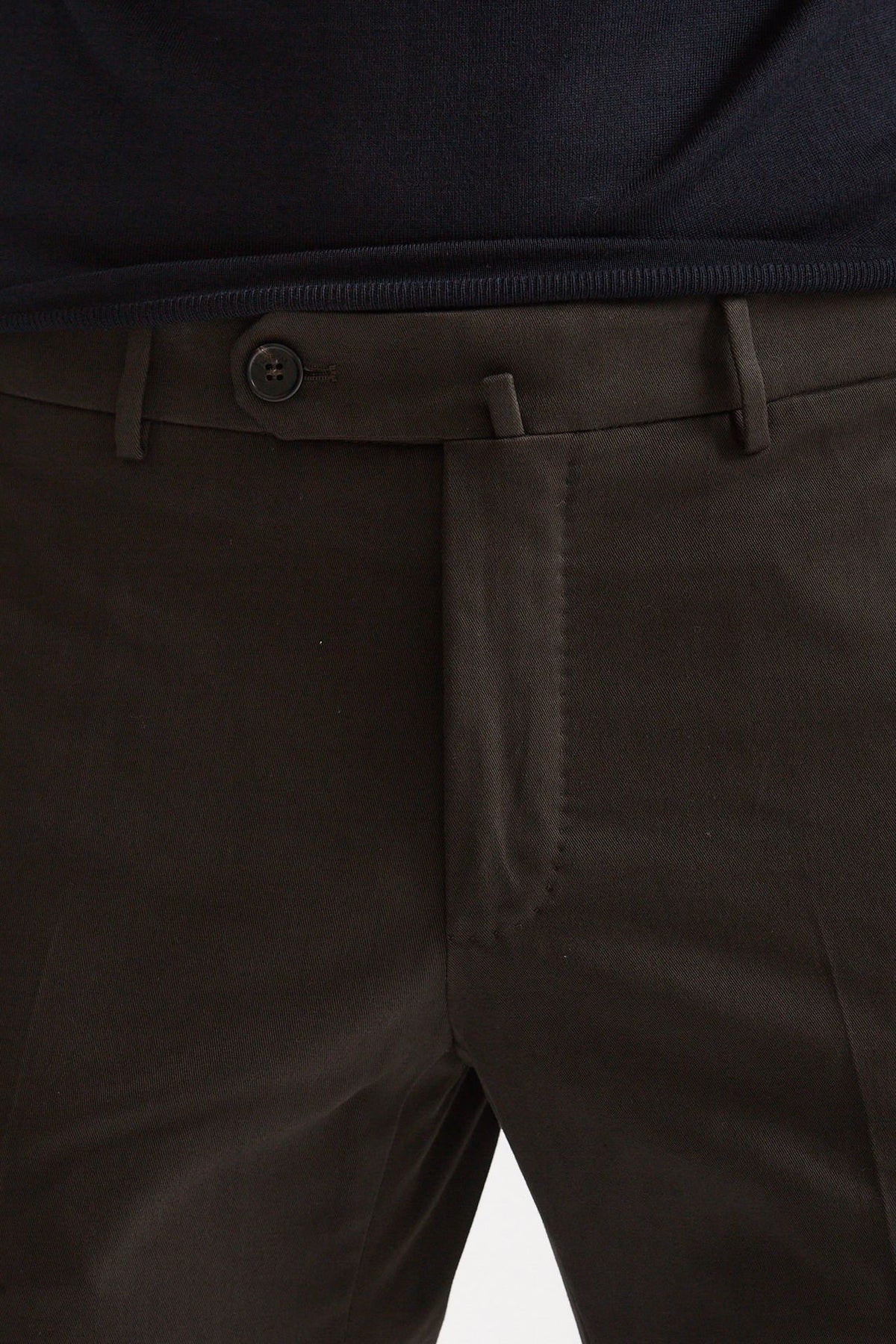 Pantalone cotone stretch marrone uomo Incotex - 5
