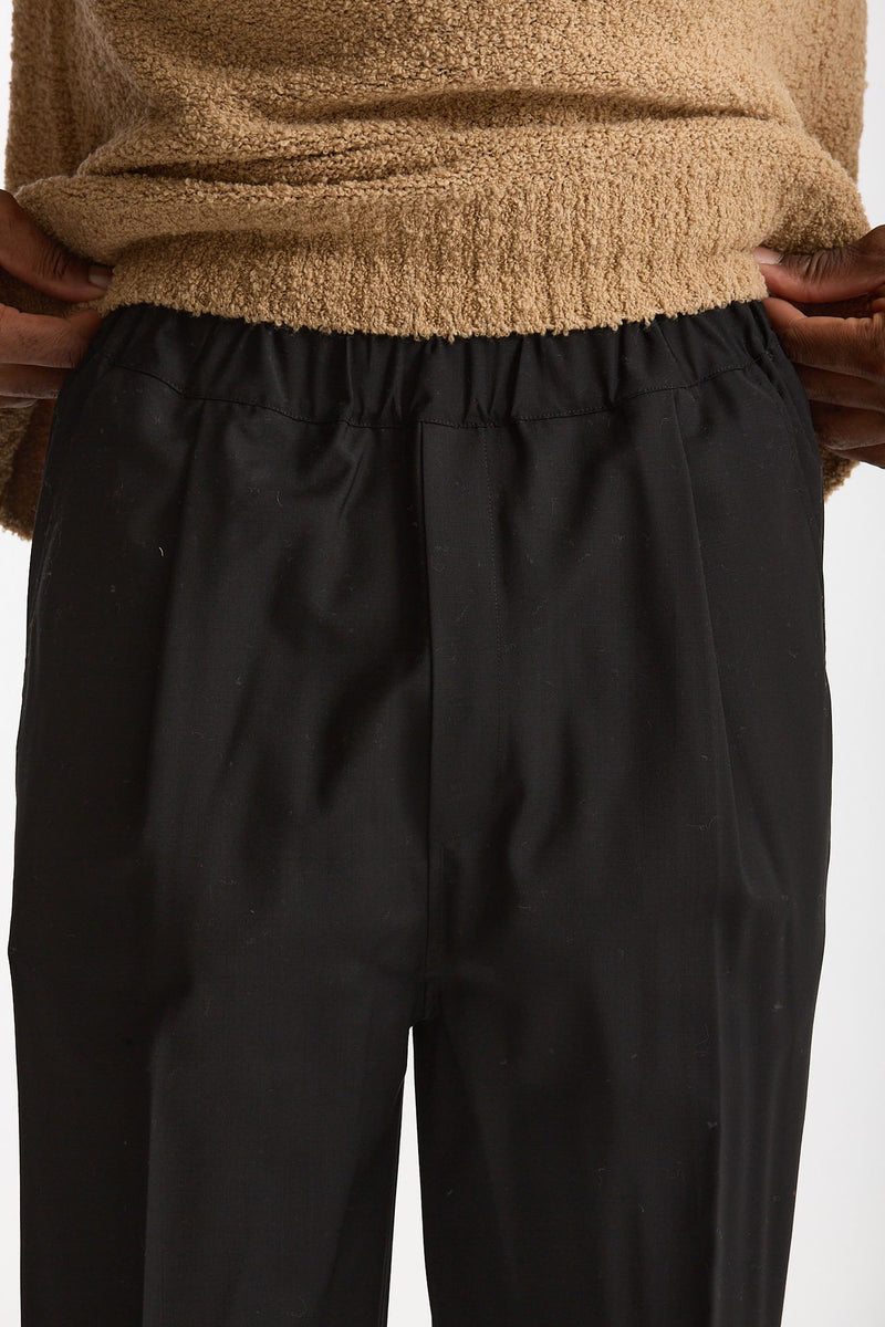 Pantalone in lana stretch nero uomo Laneus - 5
