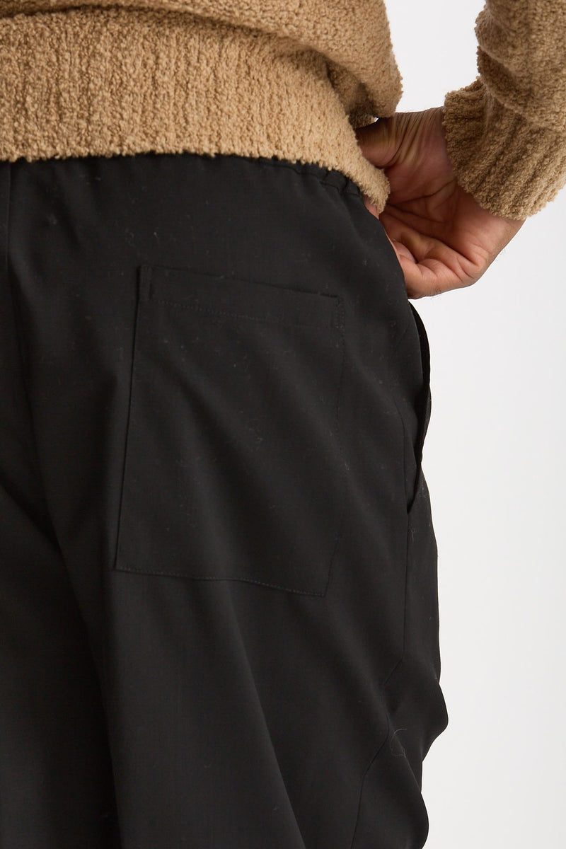 Pantalone in lana stretch nero uomo Laneus - 7