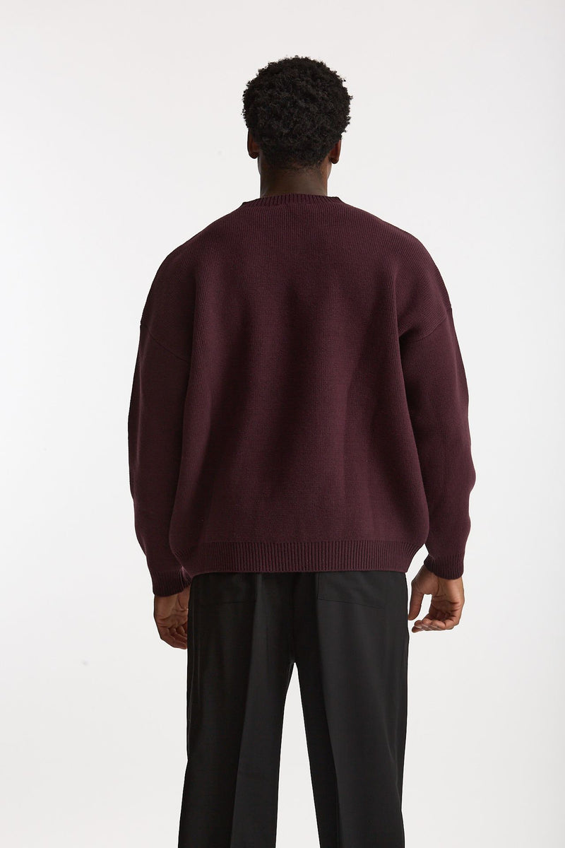 Maglia in lana bordeaux uomo Laneus - 3