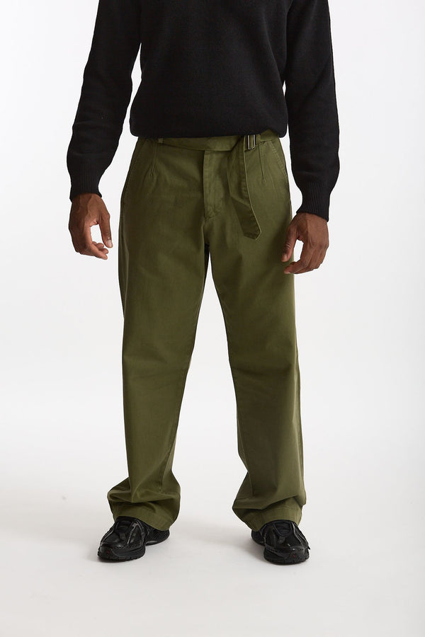 Pantalone in cotone verde uomo Laneus