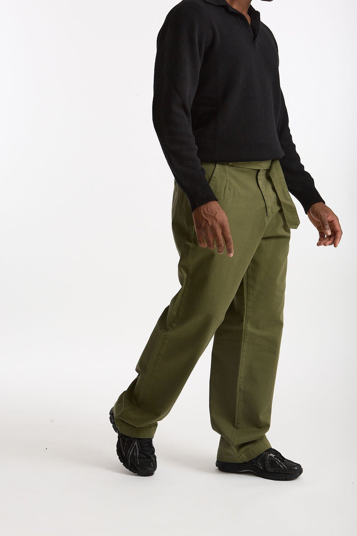 Pantalone in cotone verde uomo Laneus - 2