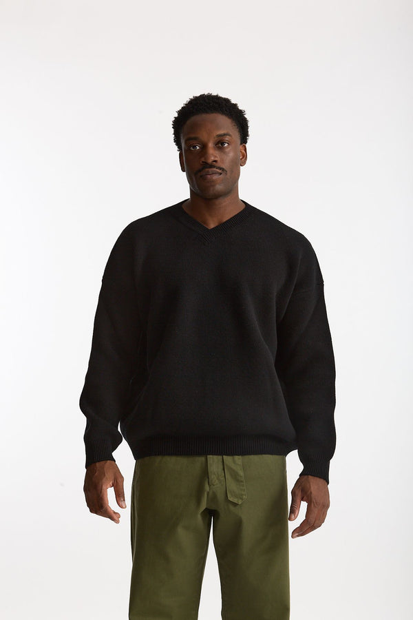 Maglia in lana nero uomo Laneus