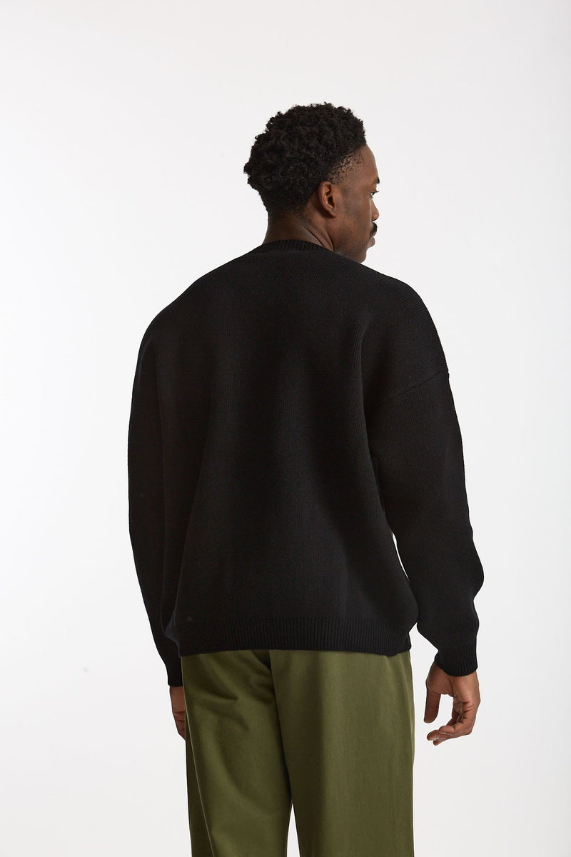Maglia in lana nero uomo Laneus - 4
