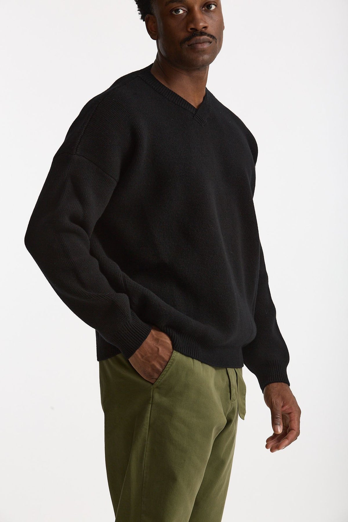 Maglia in lana nero uomo Laneus - 1