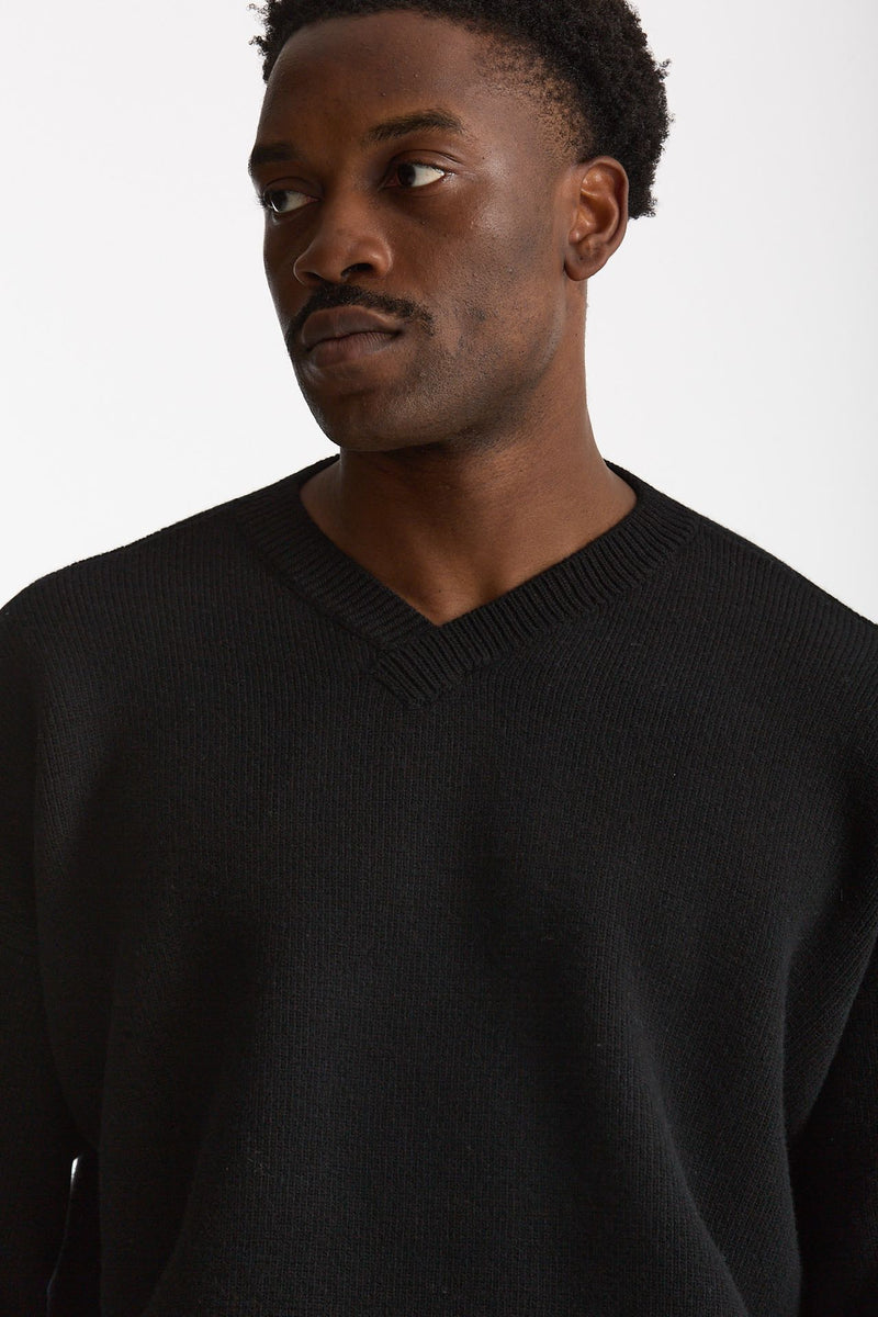 Maglia in lana nero uomo Laneus - 5