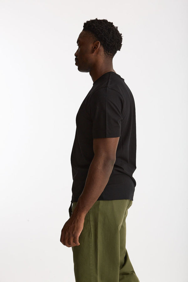 T-shirt in cotone nero uomo Laneus