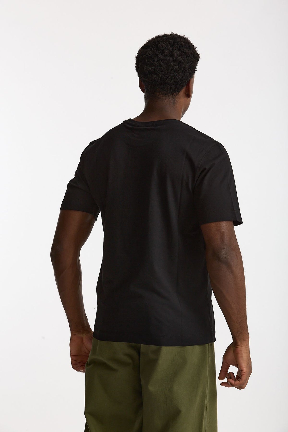 T-shirt in cotone nero uomo Laneus - 3