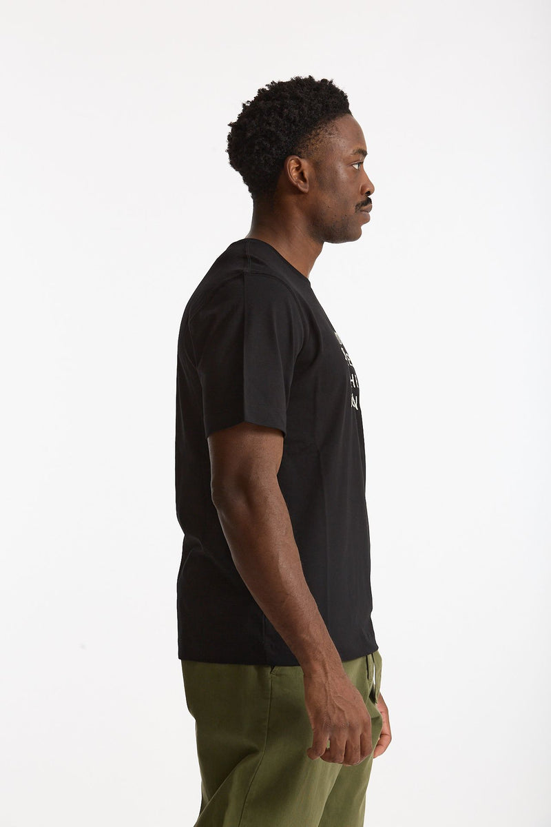 T-shirt in cotone nero uomo Laneus - 4