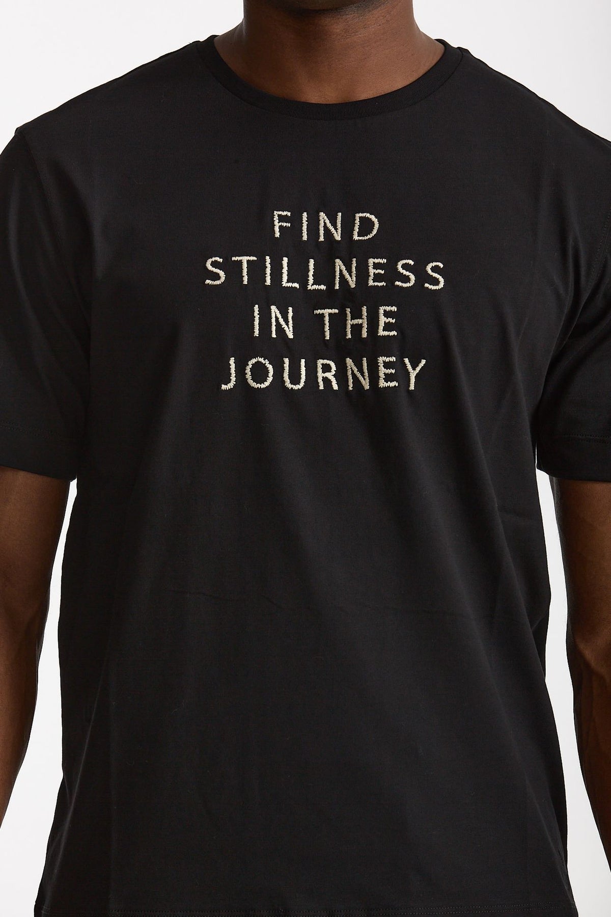 T-shirt in cotone nero uomo Laneus - 5