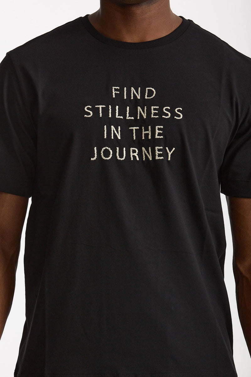 T-shirt in cotone nero uomo Laneus - 5