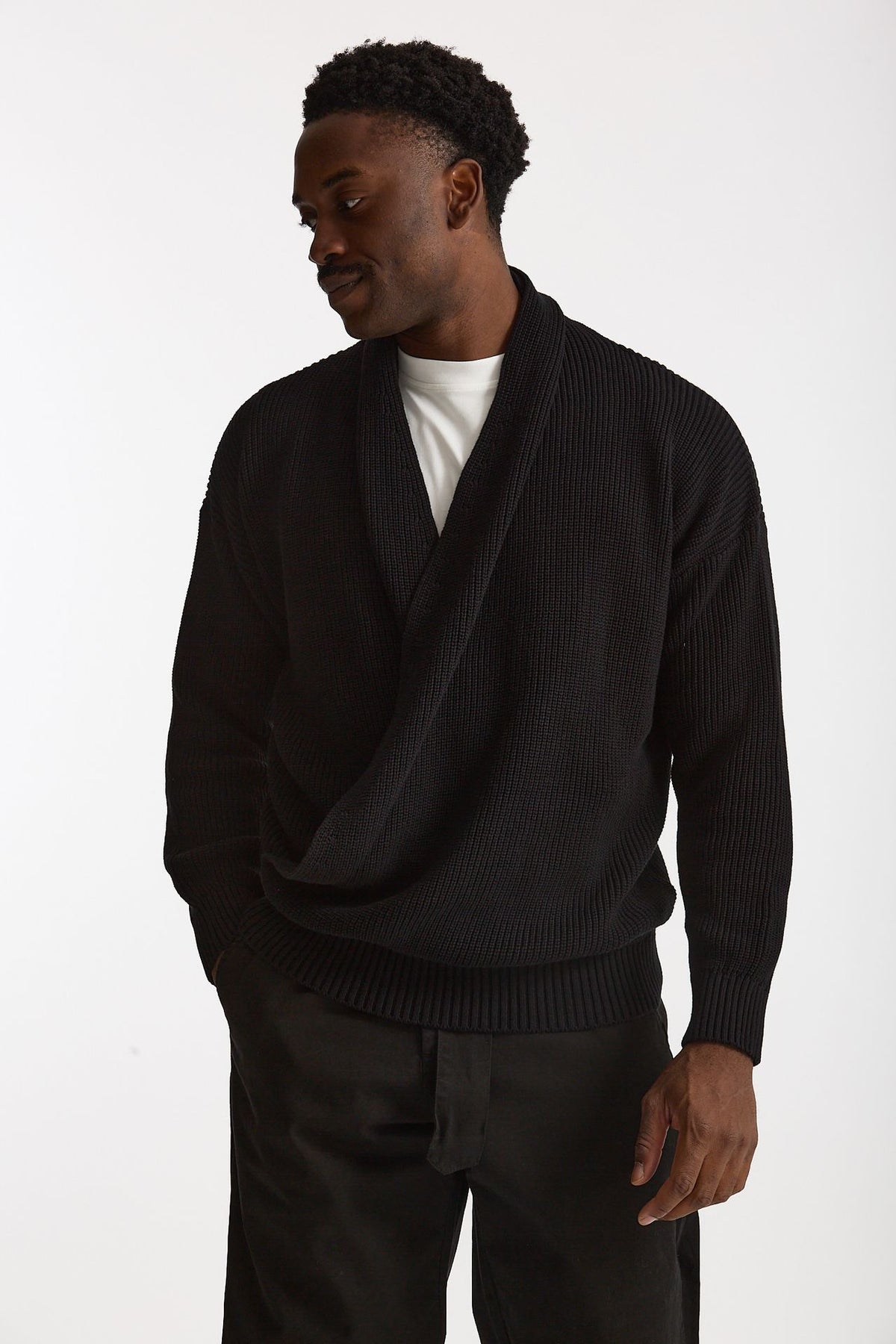 Maglia in cotone nero uomo Laneus - 1